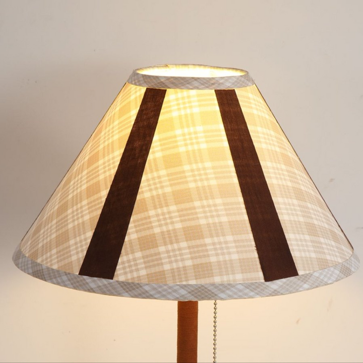 Briar Leather Trim Fabric Table Lamp