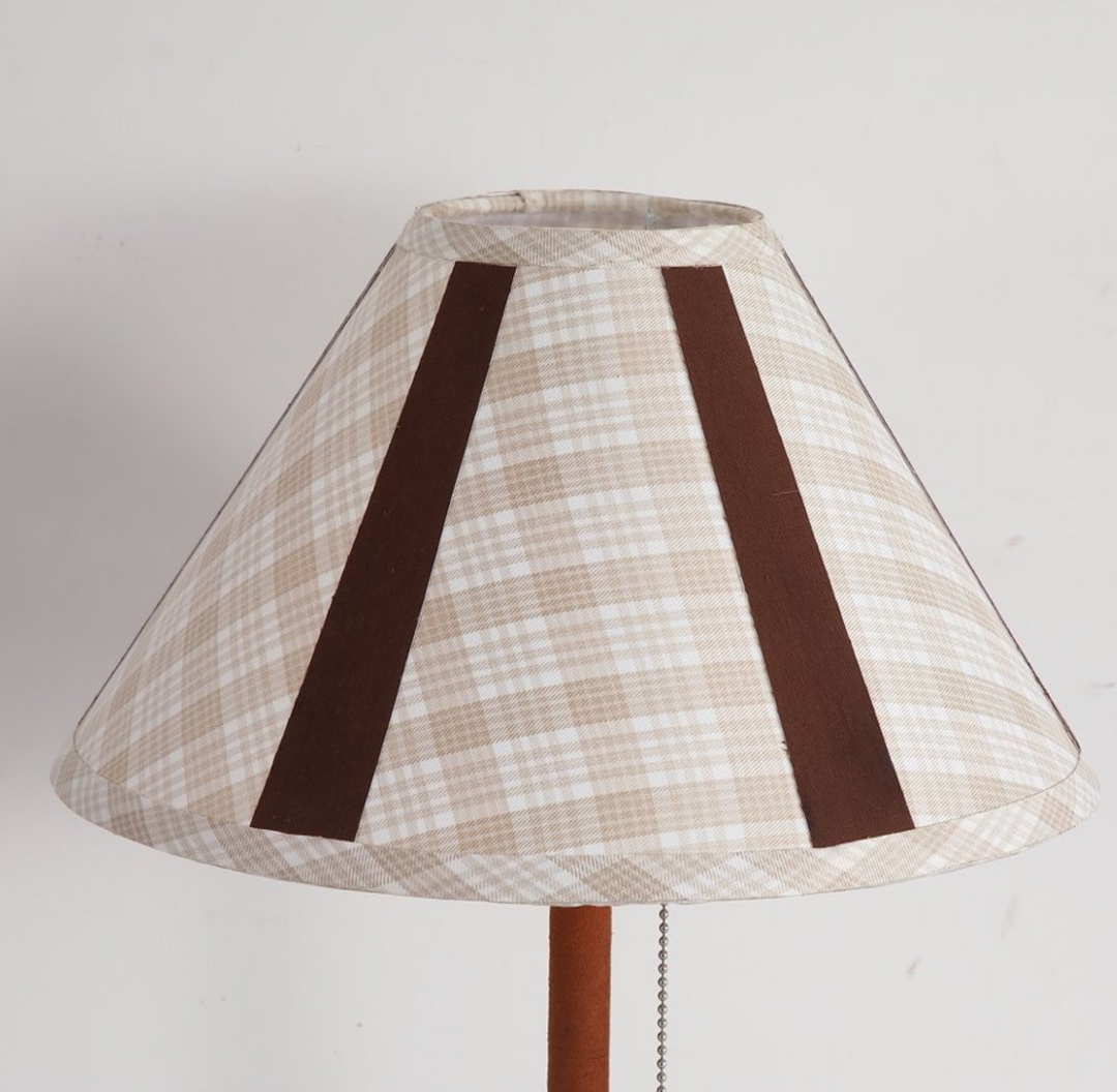 Briar Leather Trim Fabric Table Lamp