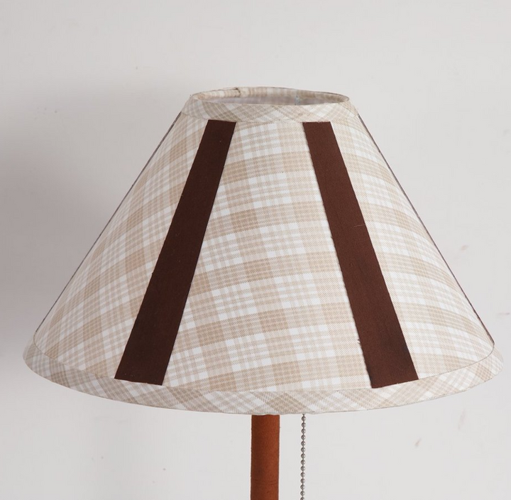 Briar Leather Trim Fabric Table Lamp
