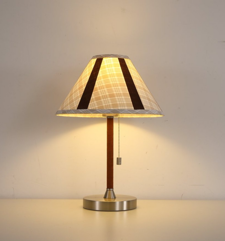 Briar Leather Trim Fabric Table Lamp