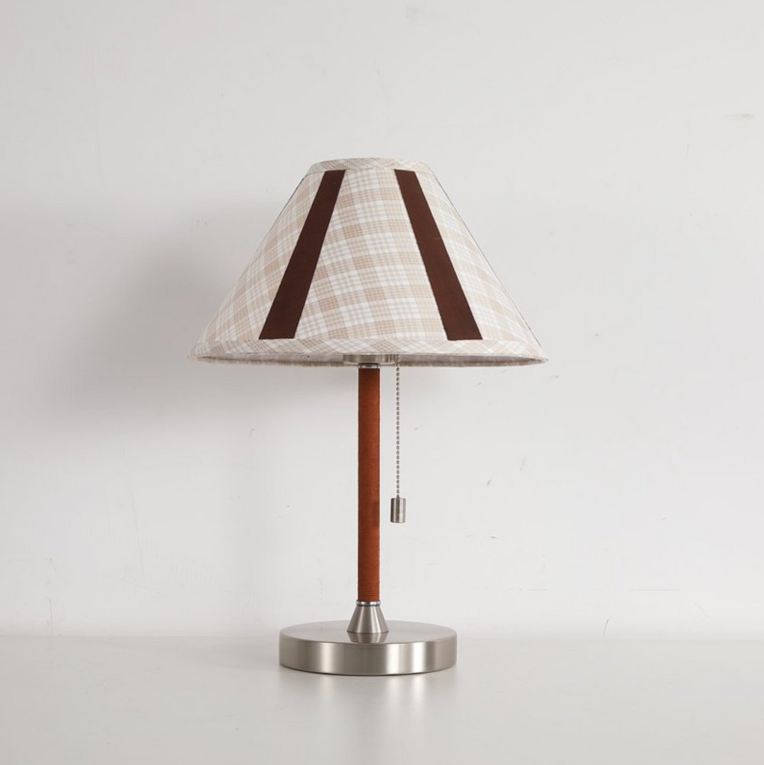 Briar Leather Trim Fabric Table Lamp