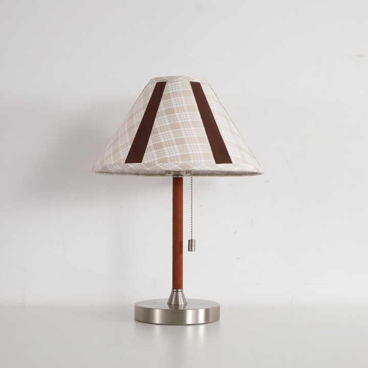 Briar Leather Trim Fabric Table Lamp