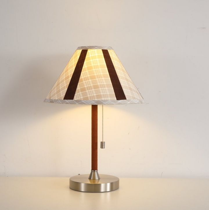 Briar Leather Trim Fabric Table Lamp