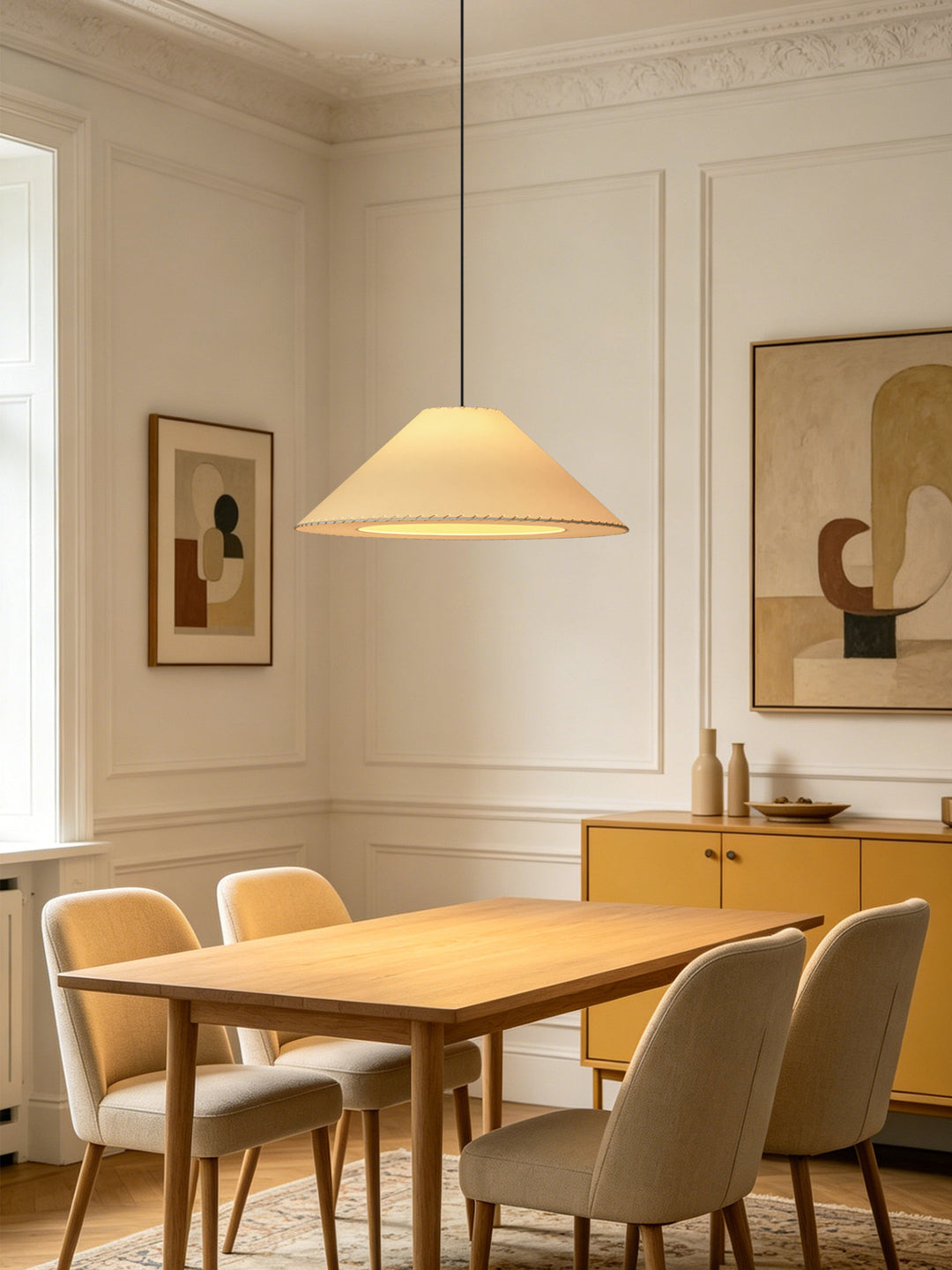 Brim Fabric Cone Pendant Lamp