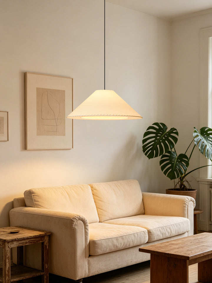Brim Fabric Cone Pendant Lamp