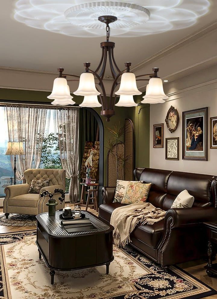 Bronze Bell Glass Chandelier – detail 10