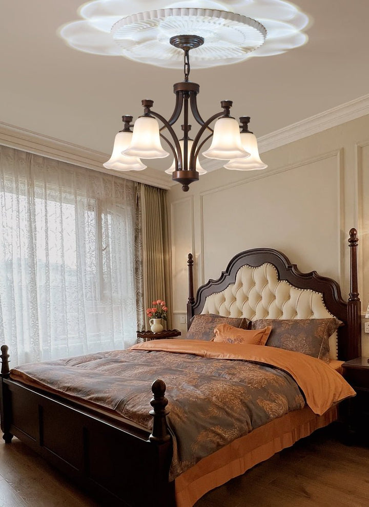 Bronze Bell Glass Chandelier – detail 11