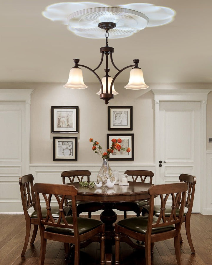 Bronze Bell Glass Chandelier – detail 12