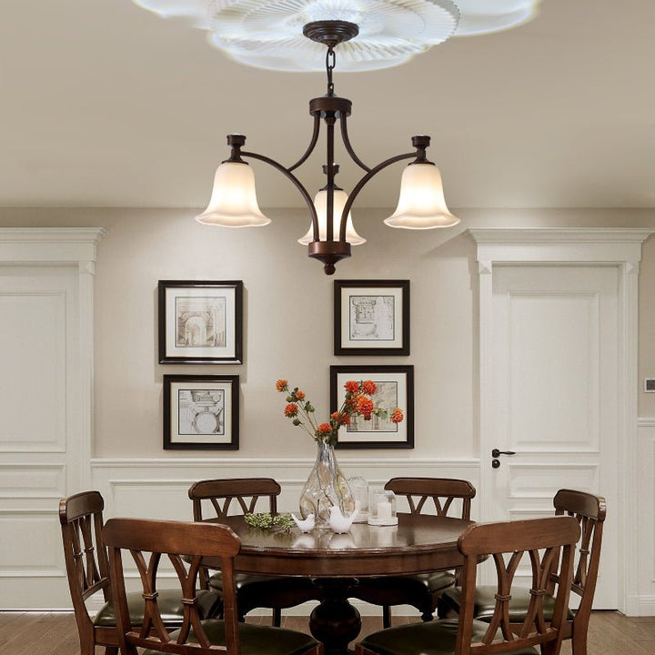 Bronze Bell Glass Chandelier – detail 13