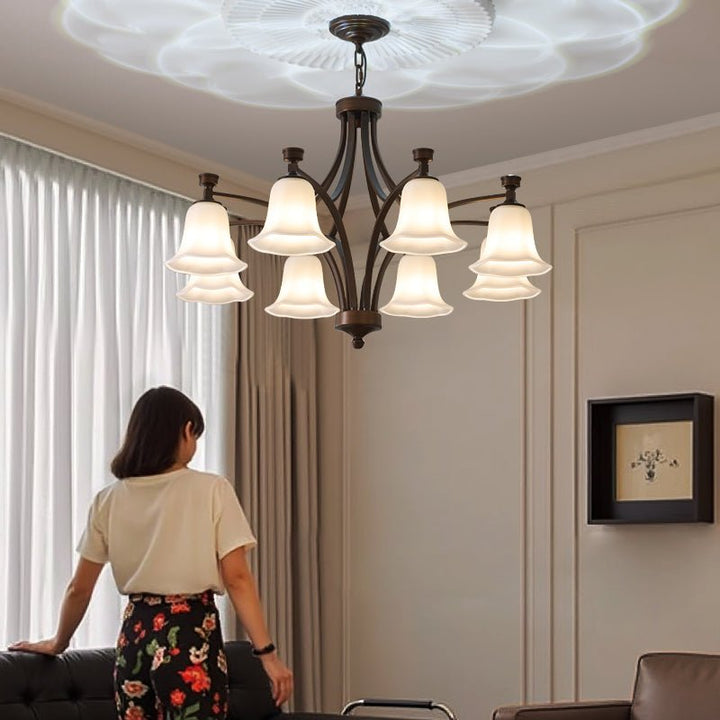 Bronze Bell Glass Chandelier – detail 14