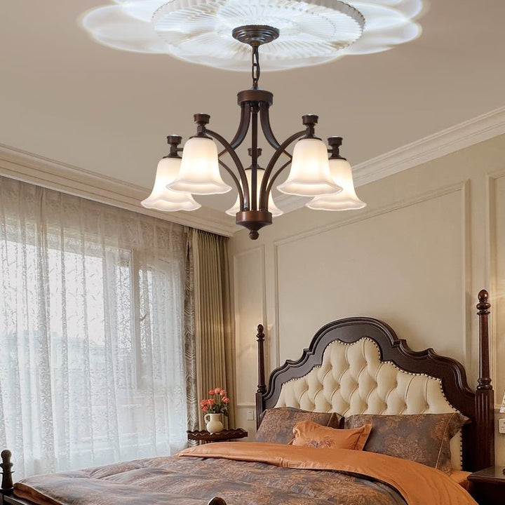 Bronze Bell Glass Chandelier – detail 15