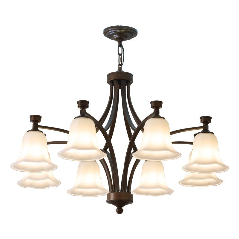 Bronze Bell Glass Chandelier – detail 16