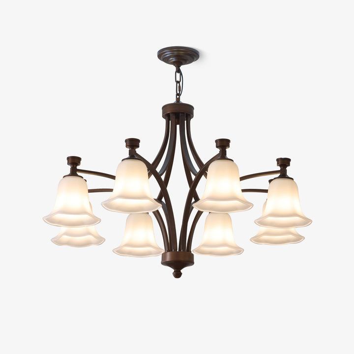 Bronze Bell Glass Chandelier – detail 19
