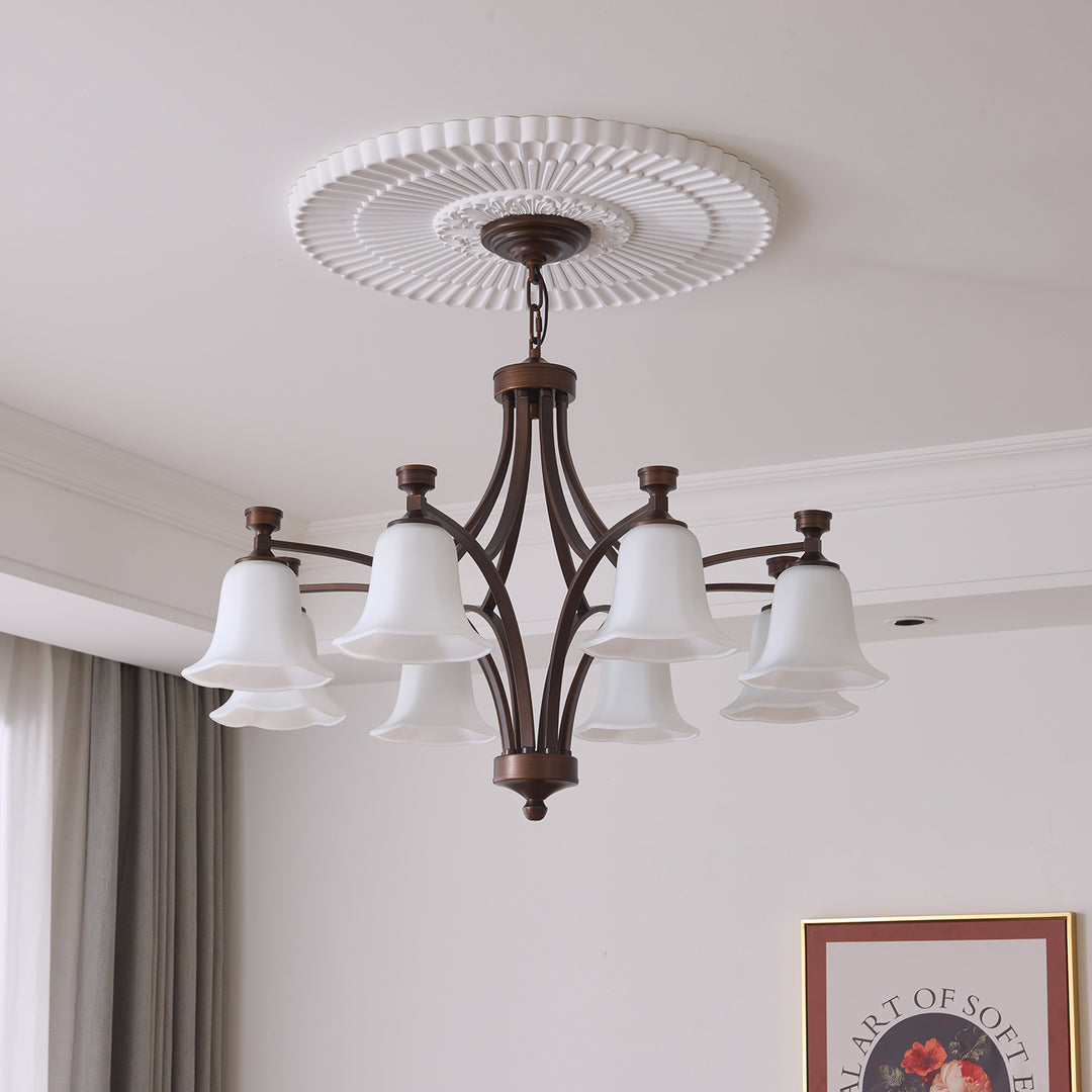 Bronze Bell Glass Chandelier – detail 20