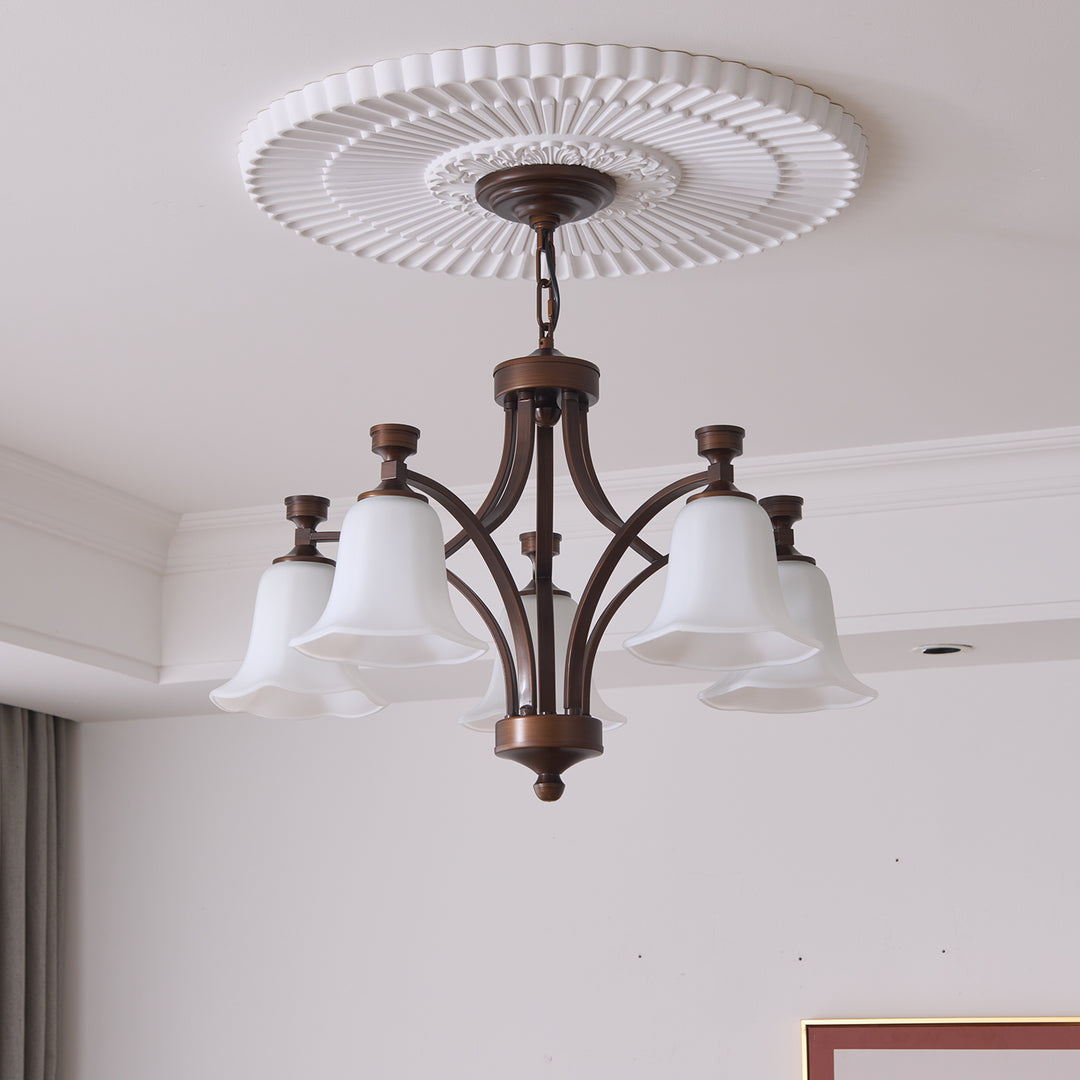 Bronze Bell Glass Chandelier – detail 21
