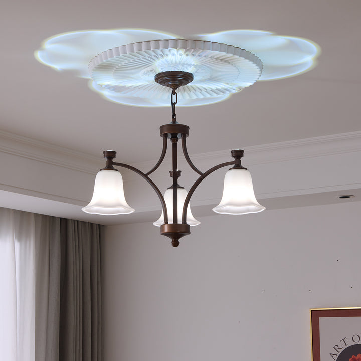 Bronze Bell Glass Chandelier – detail 24