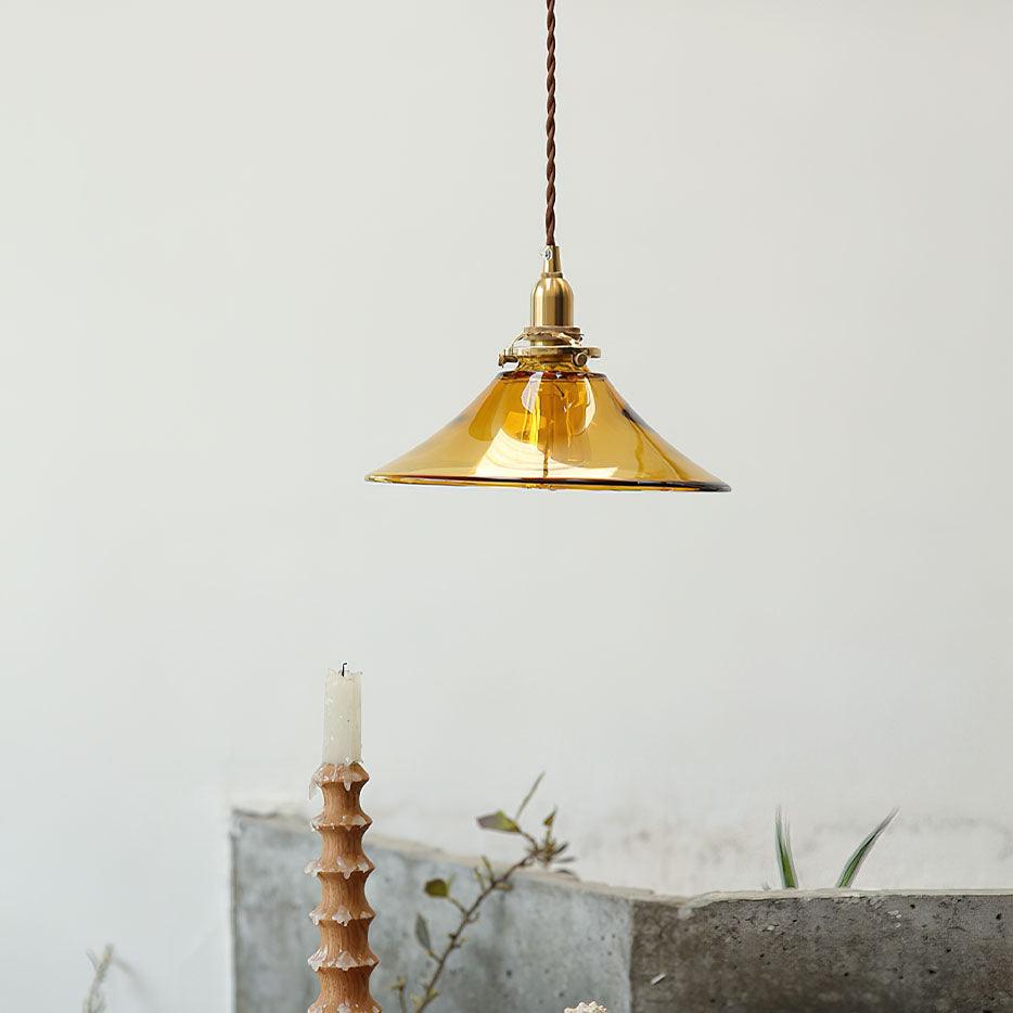 Amber Glass Pendant Light - Vakkerlight