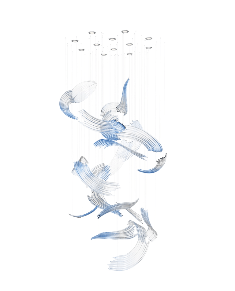 Brush Art Glass Chandelier - Vakkerlight