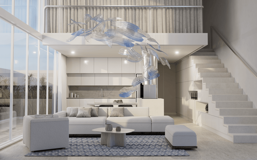 Brush Art Glass Chandelier - Vakkerlight