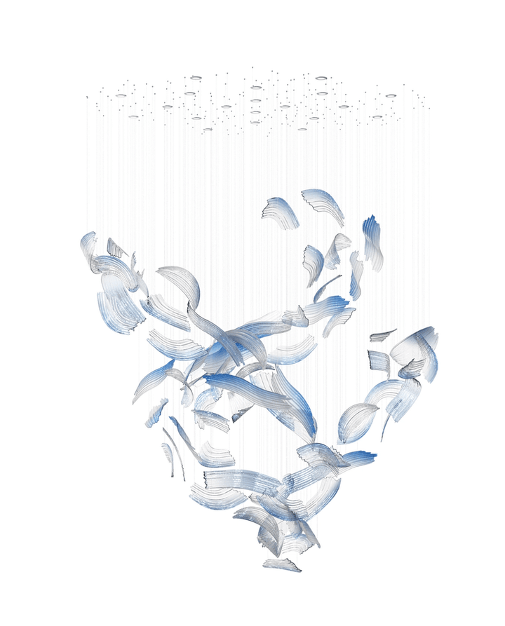 Brush Art Glass Chandelier - Vakkerlight