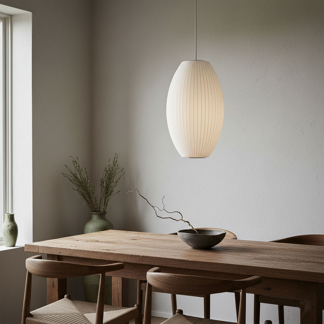 Bubble Mulberry Silk Pendant Lamp - Vakkerlight