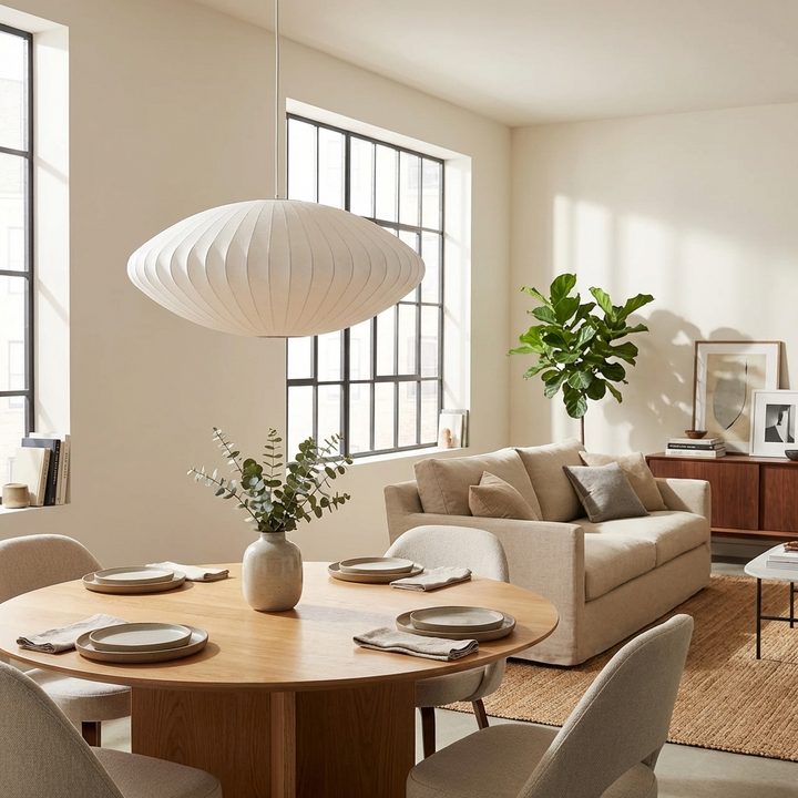 Bubble Mulberry Silk Pendant Lamp