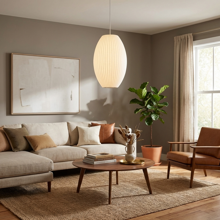 Bubble Mulberry Silk Pendant Lamp