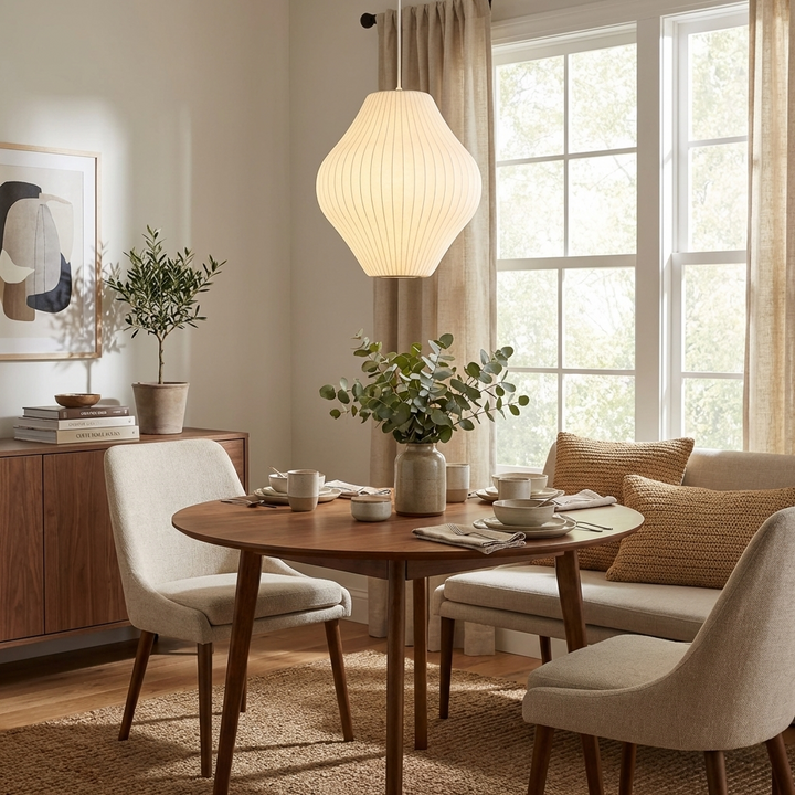 Bubble Mulberry Silk Pendant Lamp