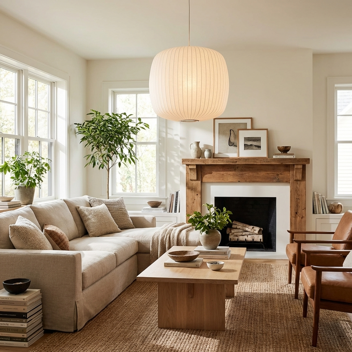 Bubble Mulberry Silk Pendant Lamp