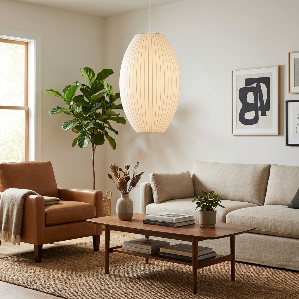 Bubble Mulberry Silk Pendant Lamp