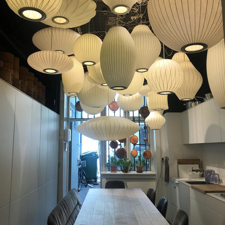 Bubble Mulberry Silk Pendant Lamp