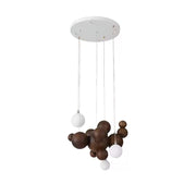 Bubble Wood Balls Chandelier