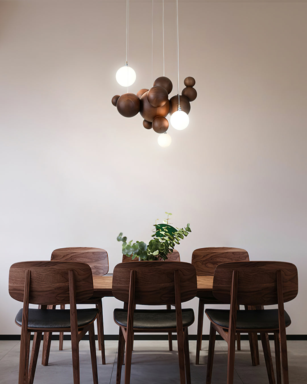 Bubble Wood Balls Chandelier - Vakkerlight