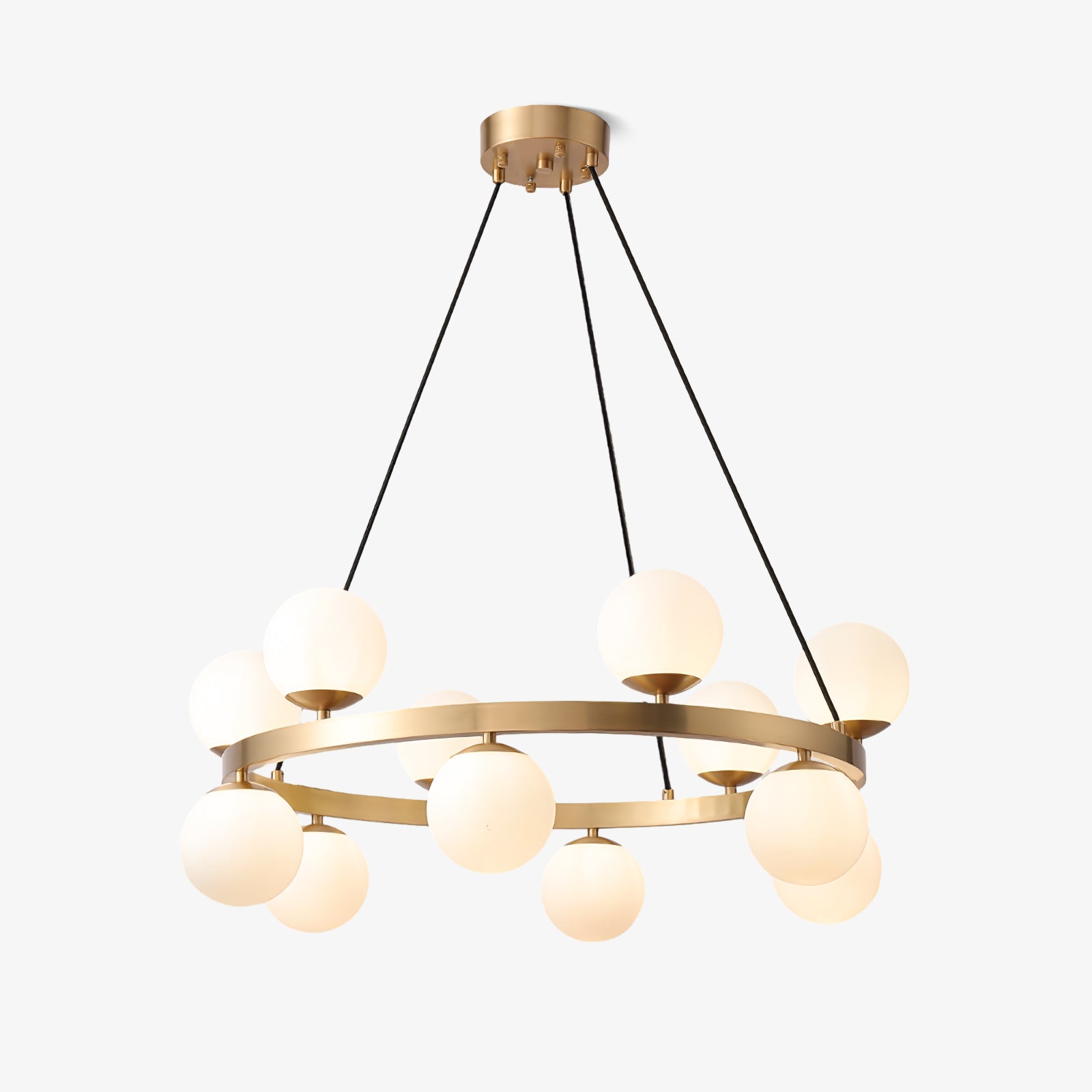 Bubbles Brass Ring Chandelier Vakkerlight