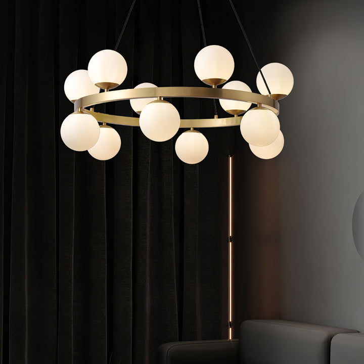 Bubbles Brass Ring Chandelier - Vakkerlight