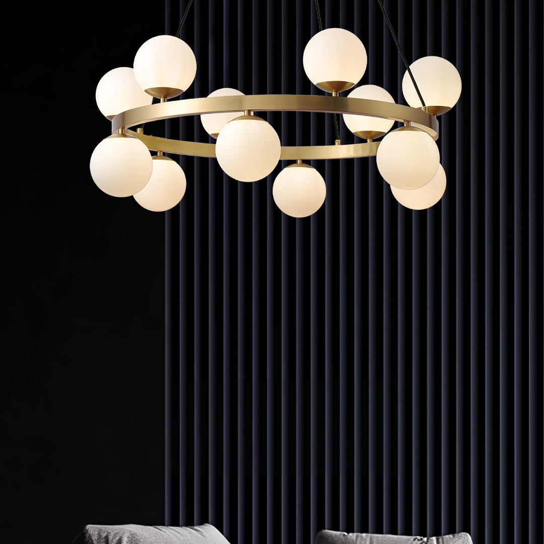 Bubbles Brass Ring Chandelier - Vakkerlight