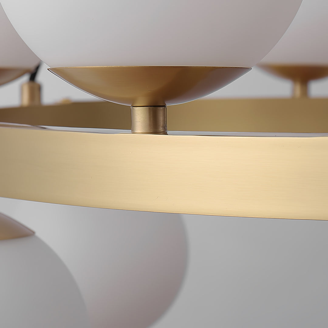 Bubbles Brass Ring Chandelier - Vakkerlight