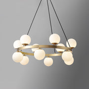 Bubbles Brass Ring Chandelier - Vakkerlight