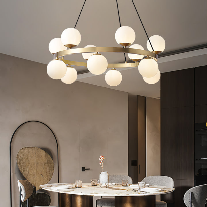 Bubbles Brass Ring Chandelier - Vakkerlight