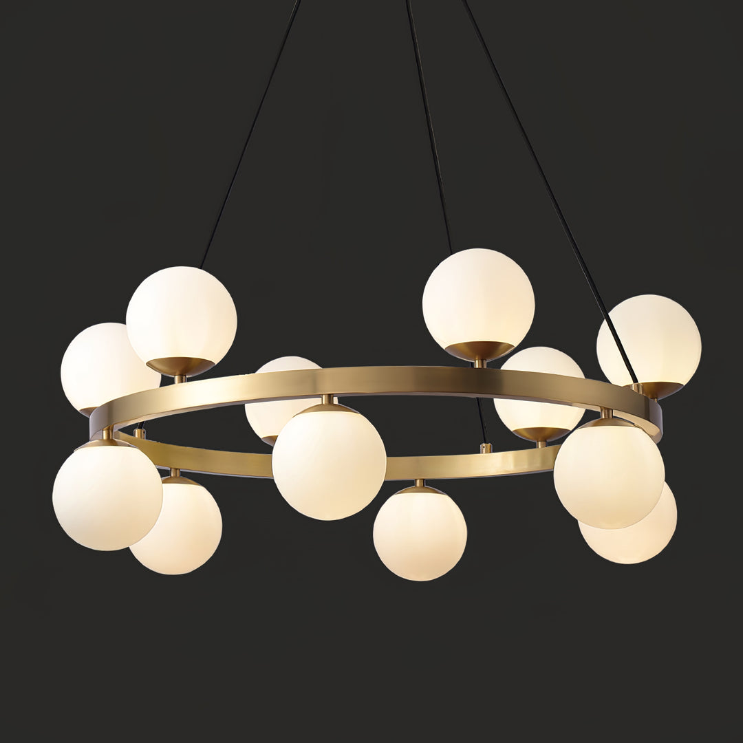 Bubbles Brass Ring Chandelier - Vakkerlight