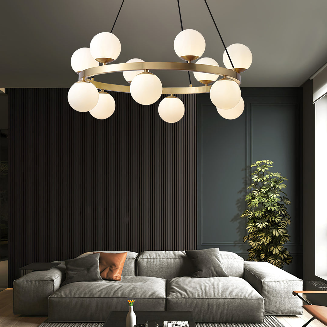 Bubbles Brass Ring Chandelier - Vakkerlight