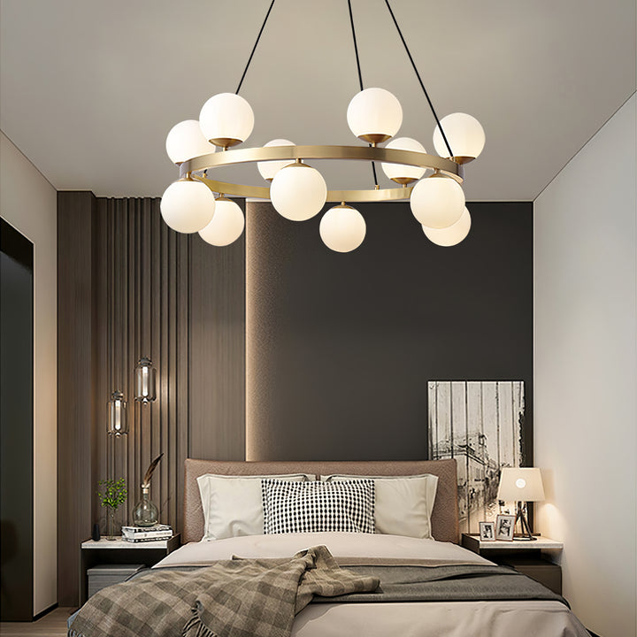 Bubbles Brass Ring Chandelier - Vakkerlight