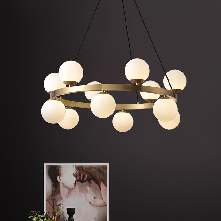 Bubbles Brass Ring Chandelier - Vakkerlight