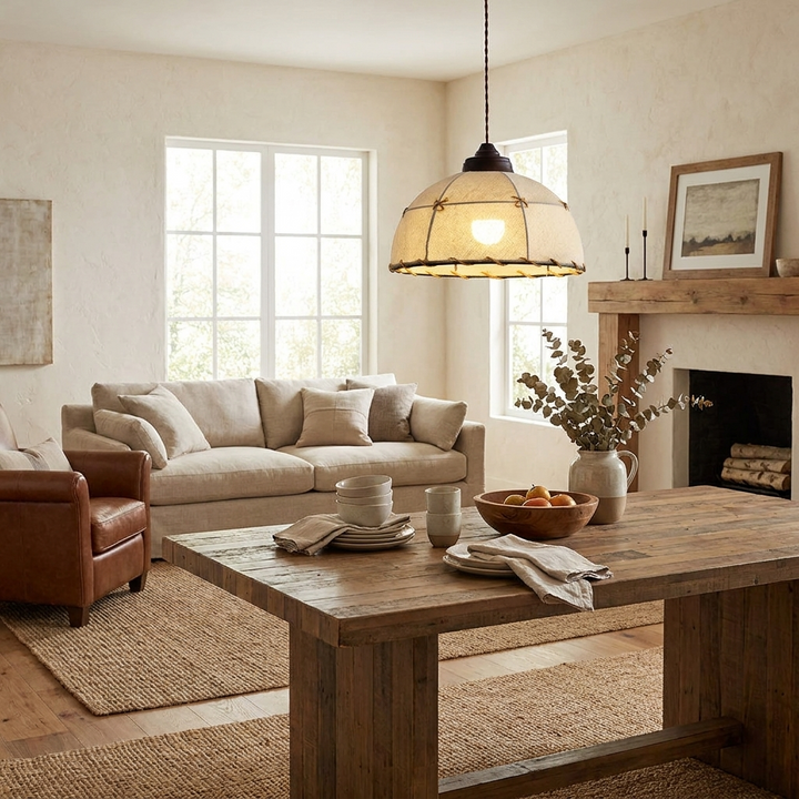 Bushel Fabric Pendant Lamp