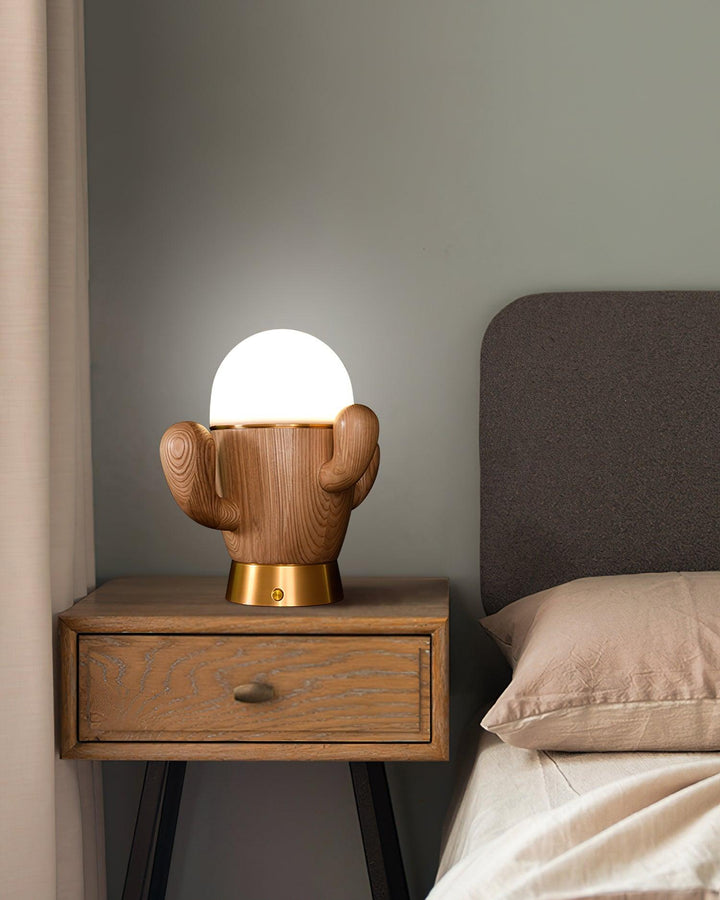 Wooden Cactus Table Lamp - Vakkerlight