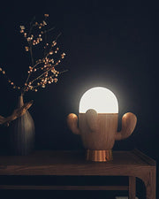 Wooden Cactus Table Lamp - Vakkerlight