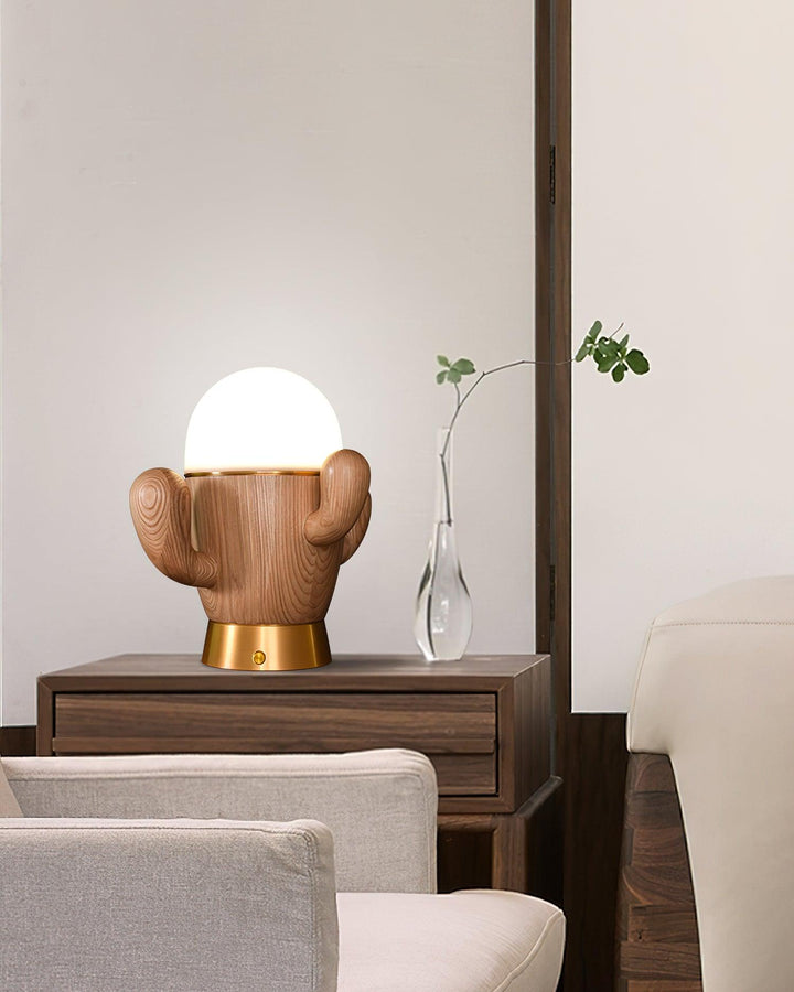 Wooden Cactus Table Lamp - Vakkerlight