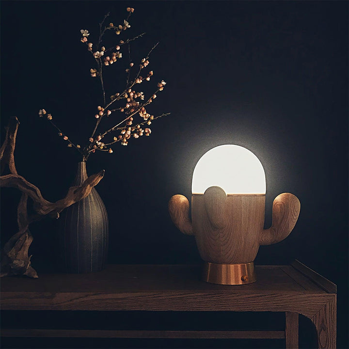 Wooden Cactus Table Lamp - Vakkerlight