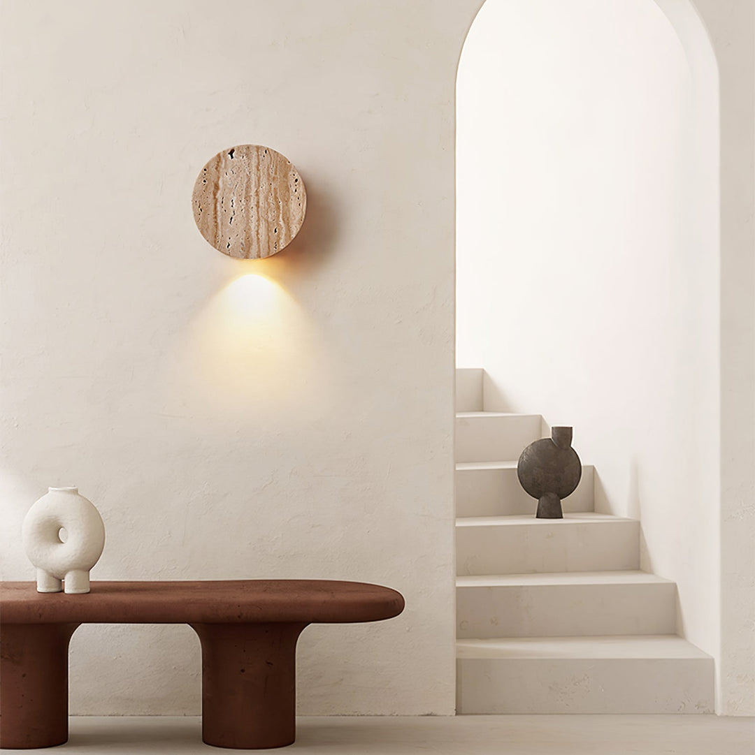 Caelan Travertine Wall Sconce - Vakkerlight