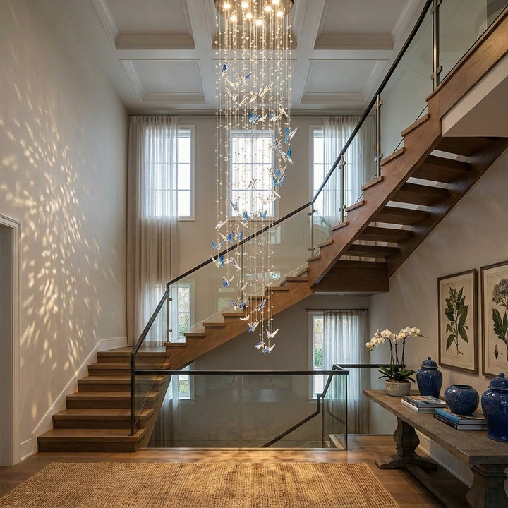 Caelira LED K9 Crystal Spiral Chandelier